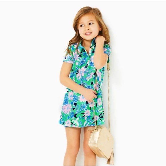 UPF 50+ Girls Mini Frida Polo Dress - Picture 5 of 5